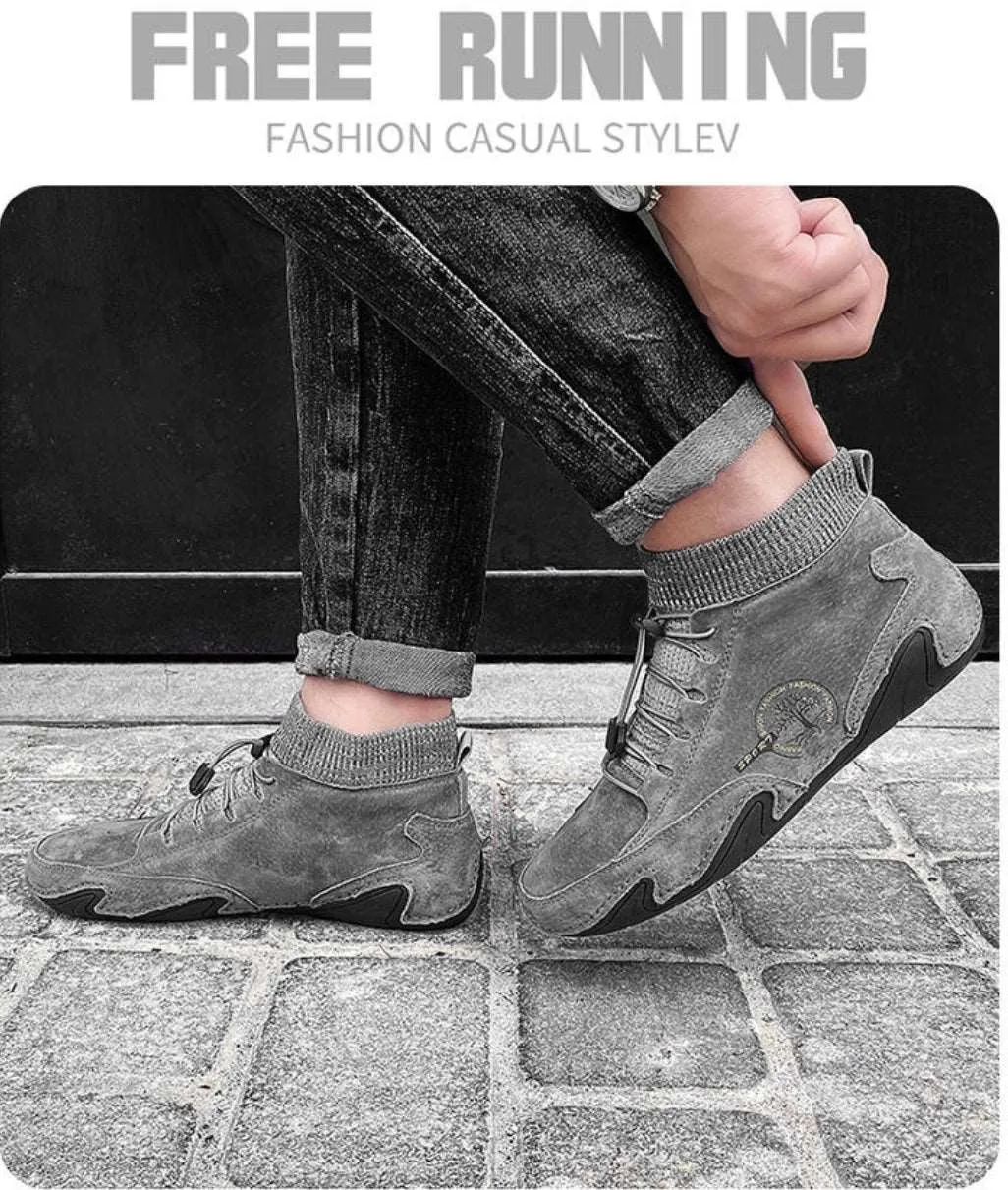 2 Men Winter Fashion Pig Leather Boots