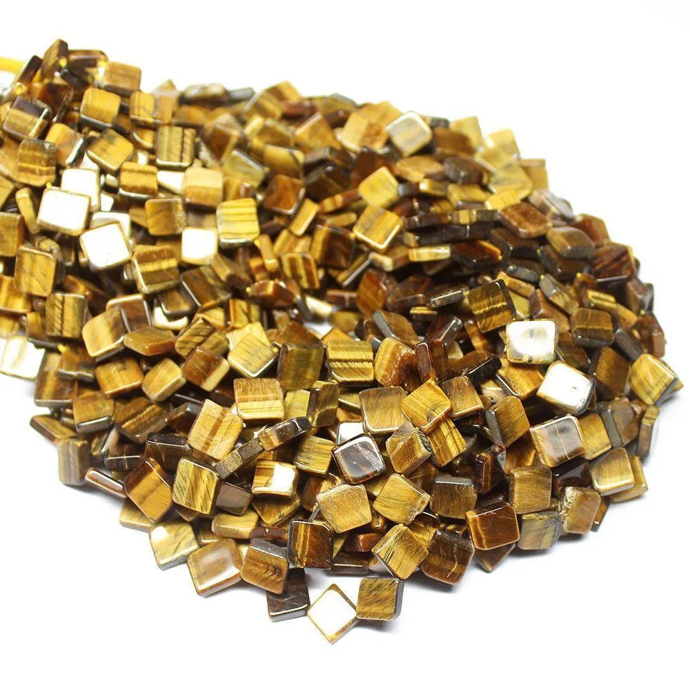 5 Strand Natural Tiger Eye Smooth Kite Gemstone Beads Strand 8mm 10mm 13"