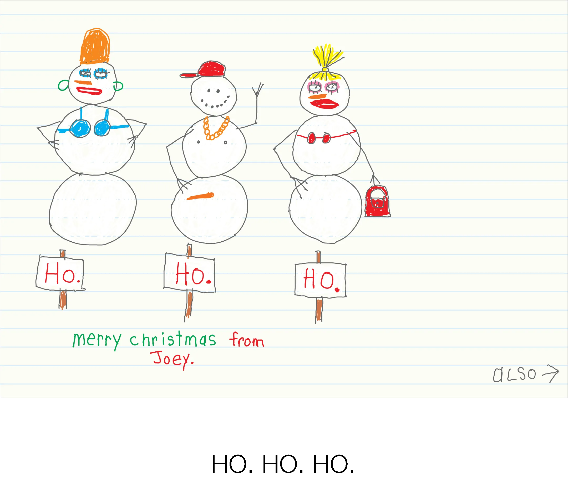894 Joey's Letter (Christmas Card)
