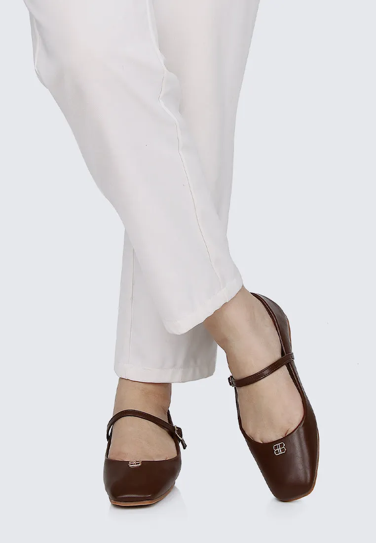 Aimee Comfy Ballerina In Espresso