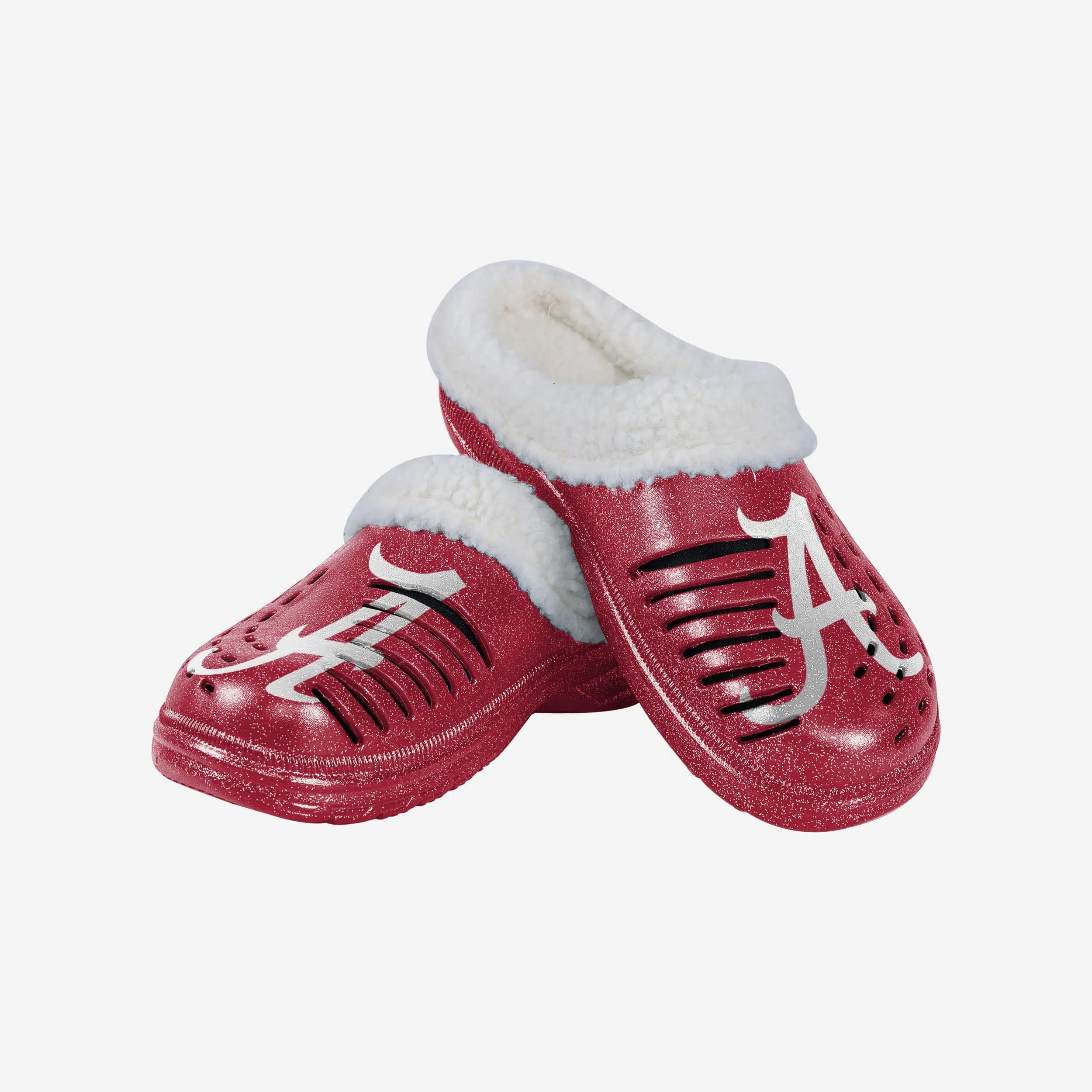 Alabama Crimson Tide Womens Sherpa Lined Glitter Clog