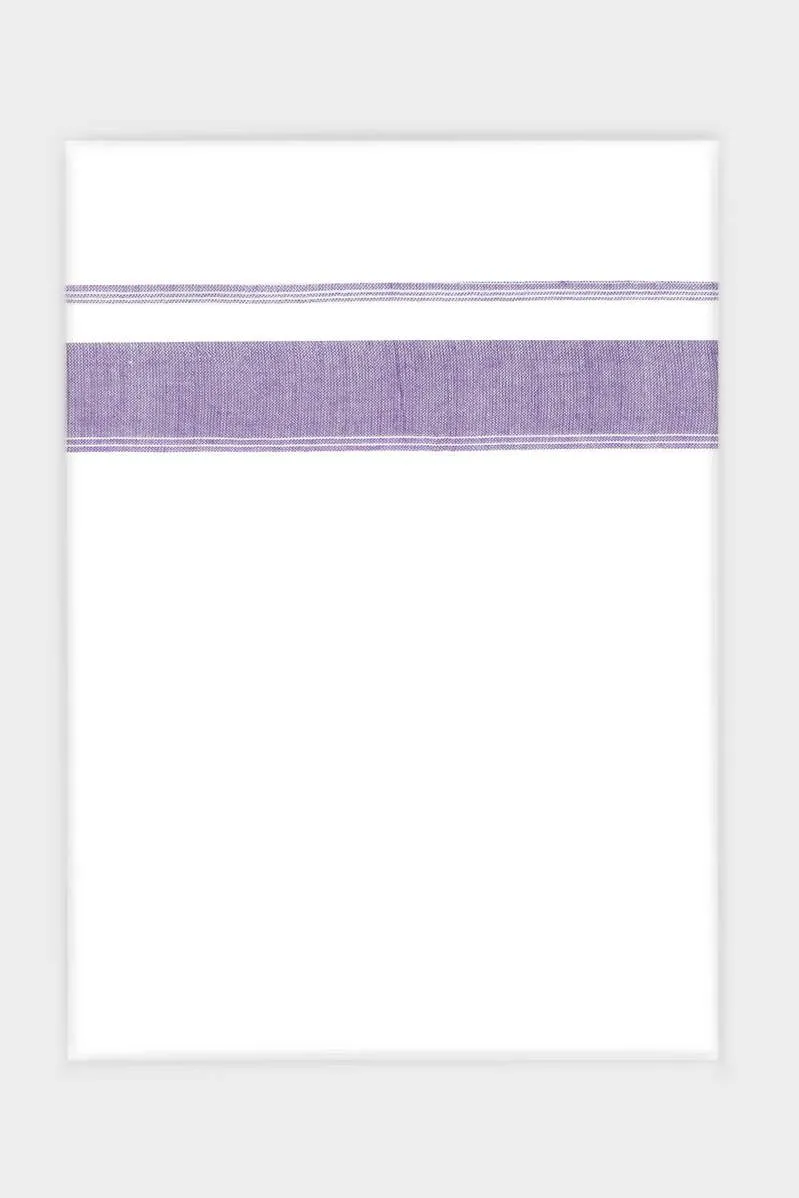 Alvin Avatar  - Lavender Smooth Cotton Double Layered Dhoti With Fancy Borders | Uathayam