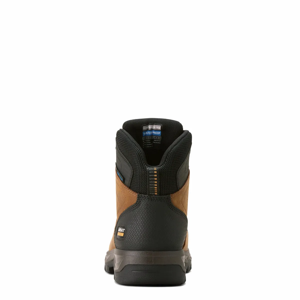 Ariat 10054291 Men's Turbo Duratread XTR 6 Inch Waterproof Carbon Toe Work Boot - Natural Brown