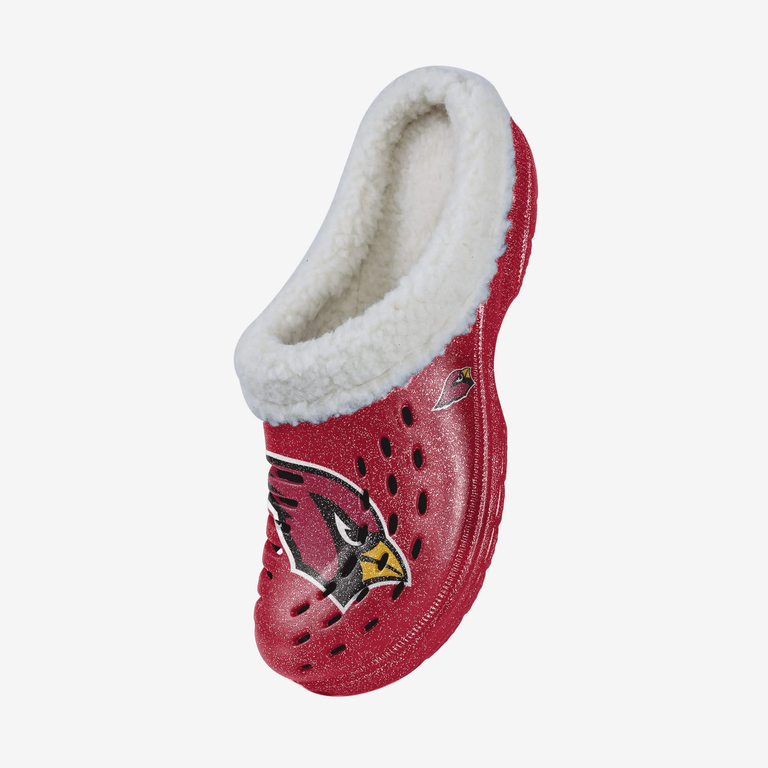 Arizona Cardinals Womens Sherpa Lined Glitter Clog
