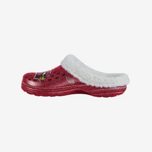 Arizona Cardinals Womens Sherpa Lined Glitter Clog