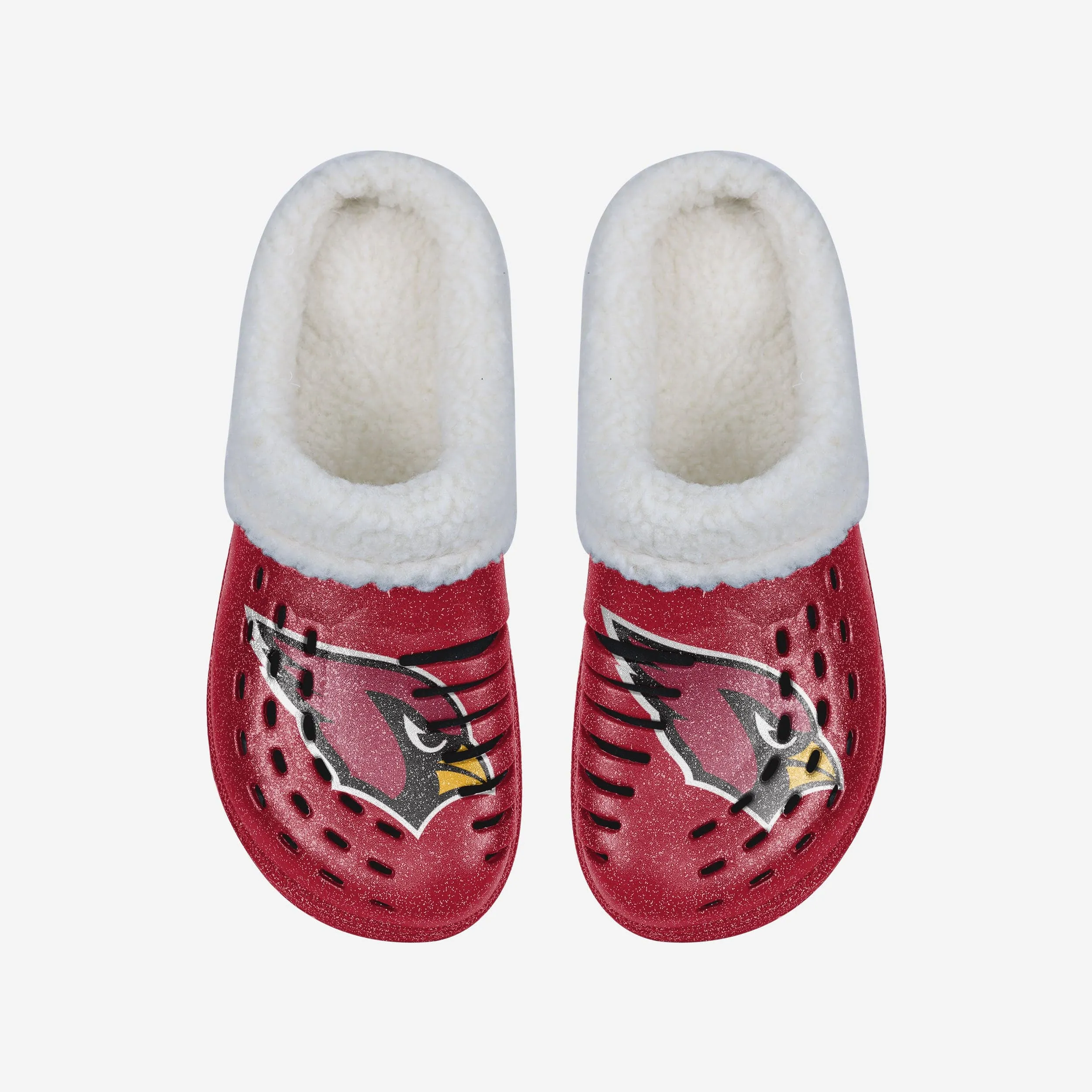 Arizona Cardinals Womens Sherpa Lined Glitter Clog