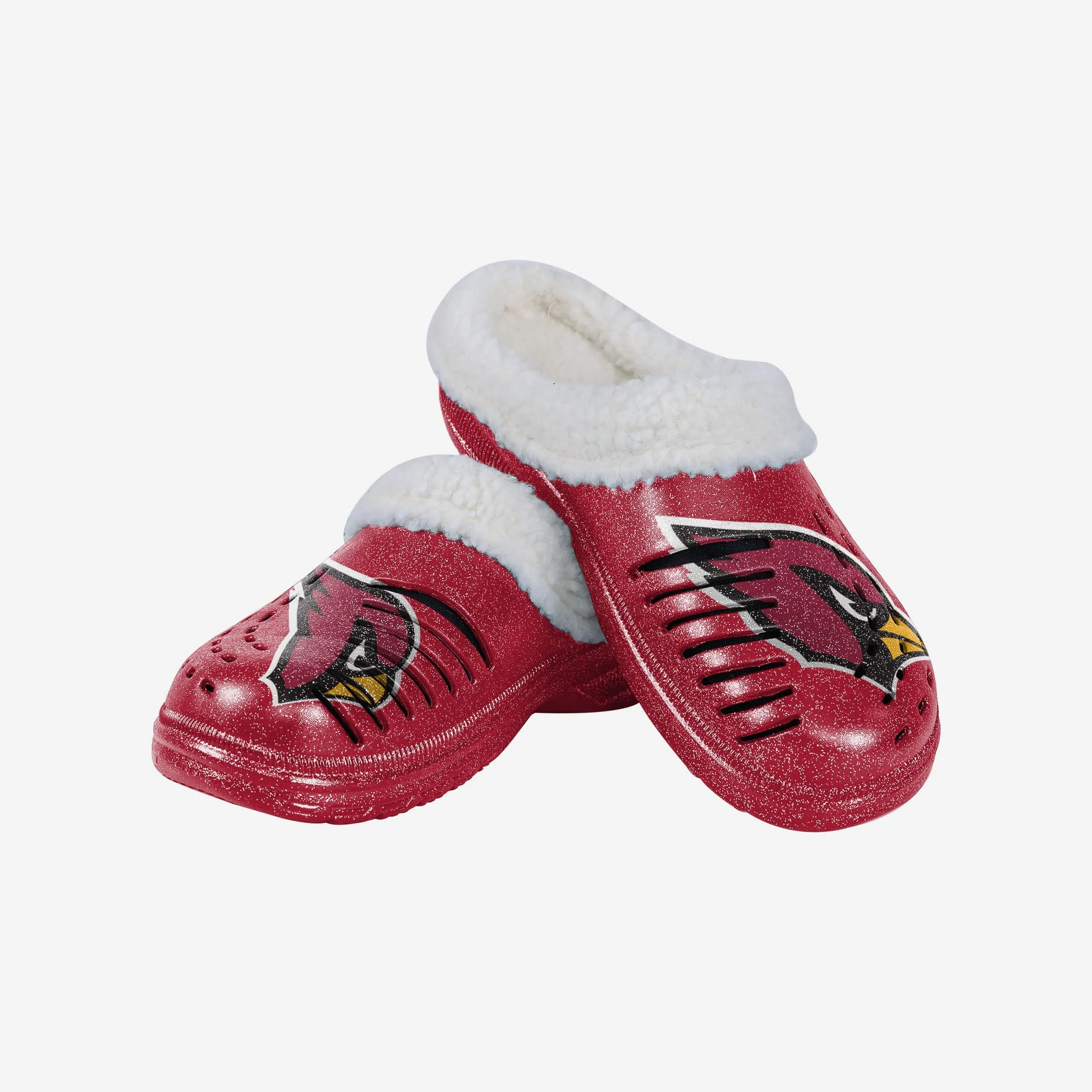 Arizona Cardinals Womens Sherpa Lined Glitter Clog