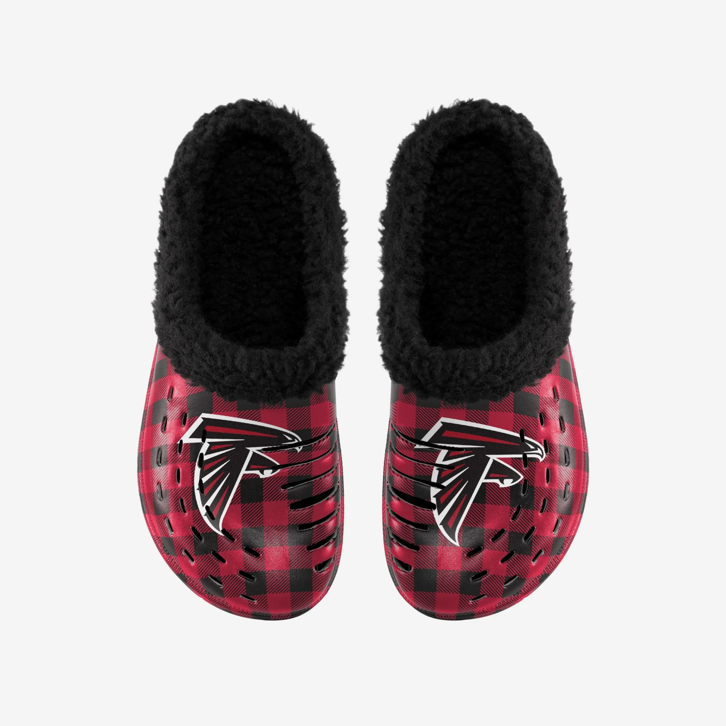 Atlanta Falcons Sherpa Lined Buffalo Check Clog