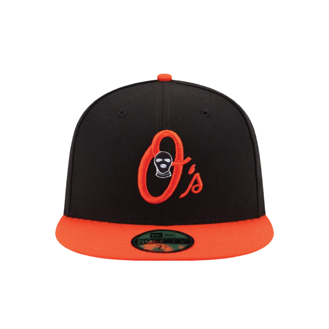 Baltimore Ski Mask Baseball Fitted Hat