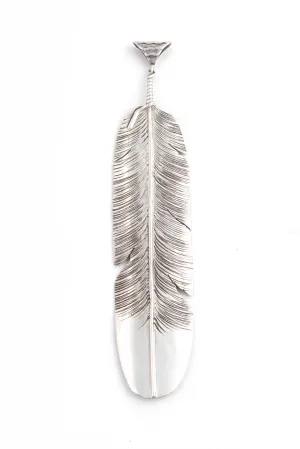 Ben Begay Women’s Large Sterling Silver Feather Pendant