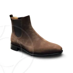 BENJAMIN Premium Suede Chelsea Boots, Crafted in Hand Patina Leather