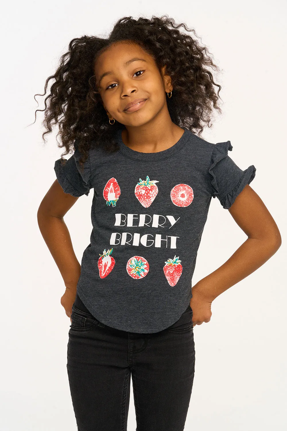 Berry Bright Ruffle Sleeve Tee