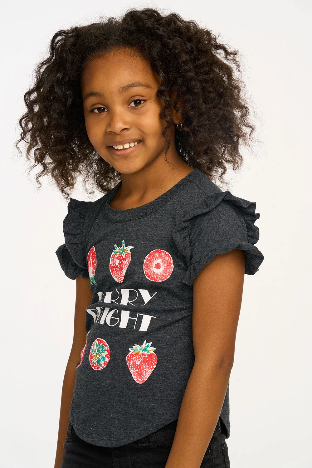 Berry Bright Ruffle Sleeve Tee