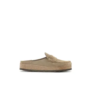 Birkenstock Naples Suede Leather Taupe Clogs