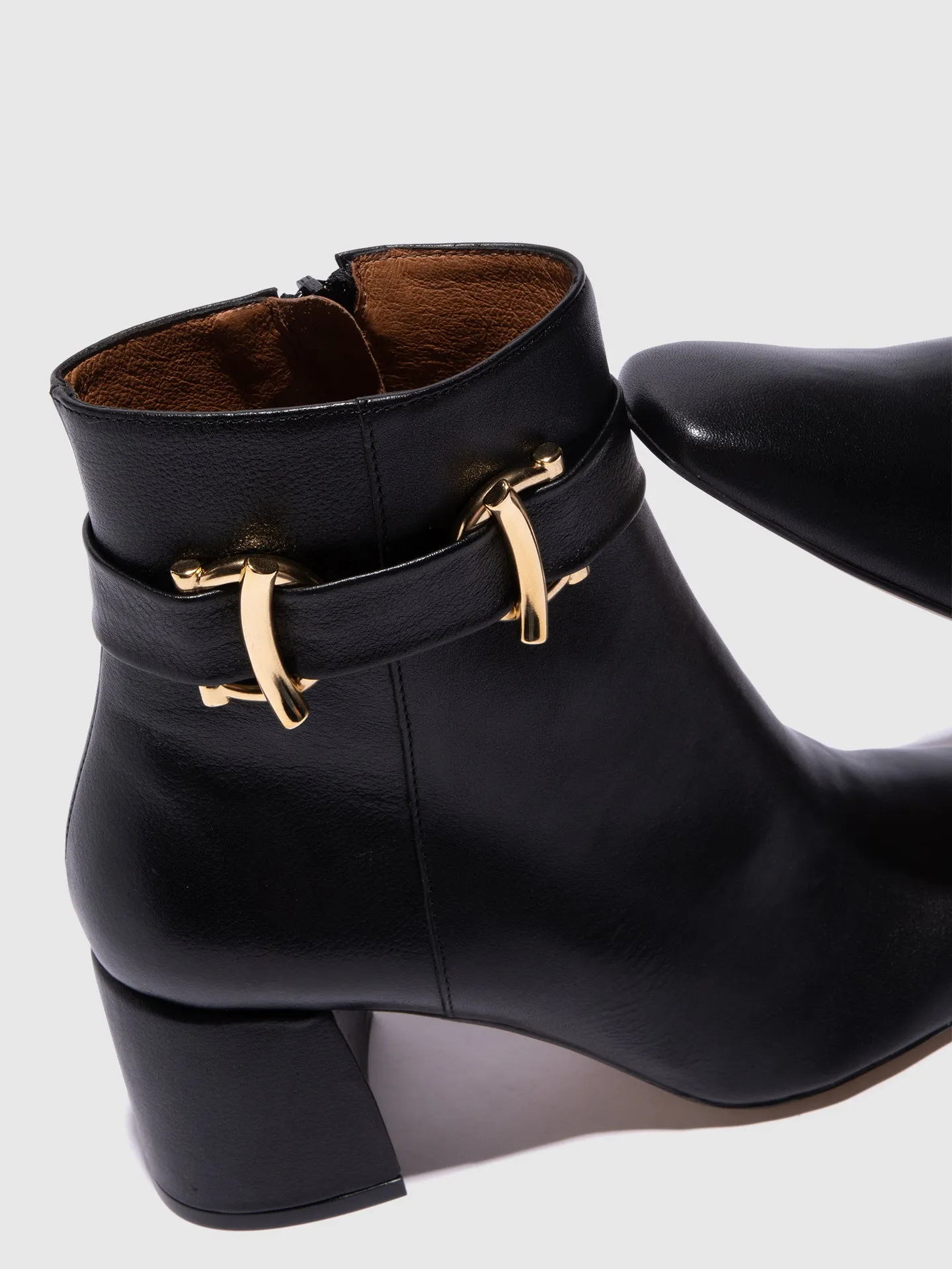 Black Zip Up Ankle Boots