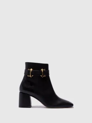 Black Zip Up Ankle Boots