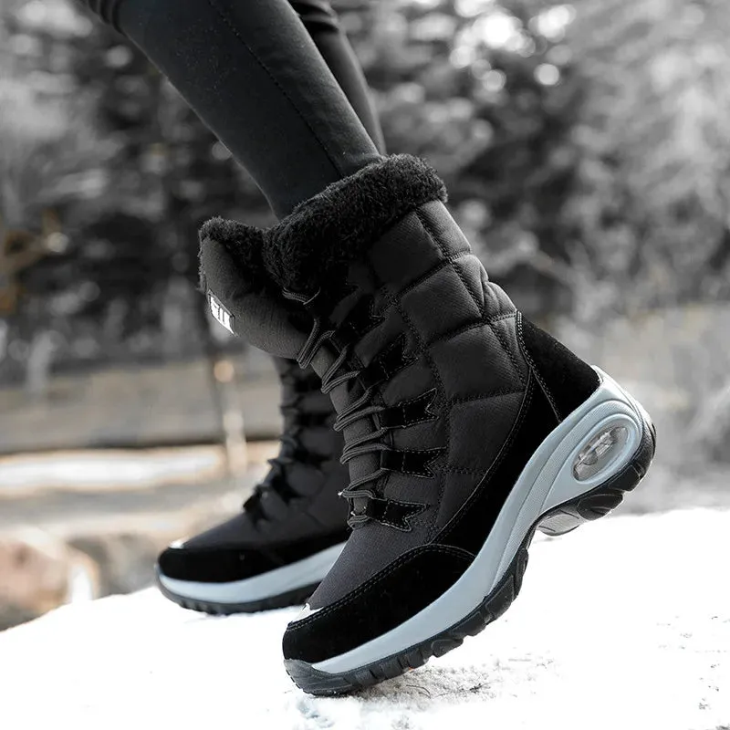 Boots Winter High Quality Keep Warm Mid-Calf Waterproof Snow Boots Women Comfortable Ladies Thigh High Hiking Boots