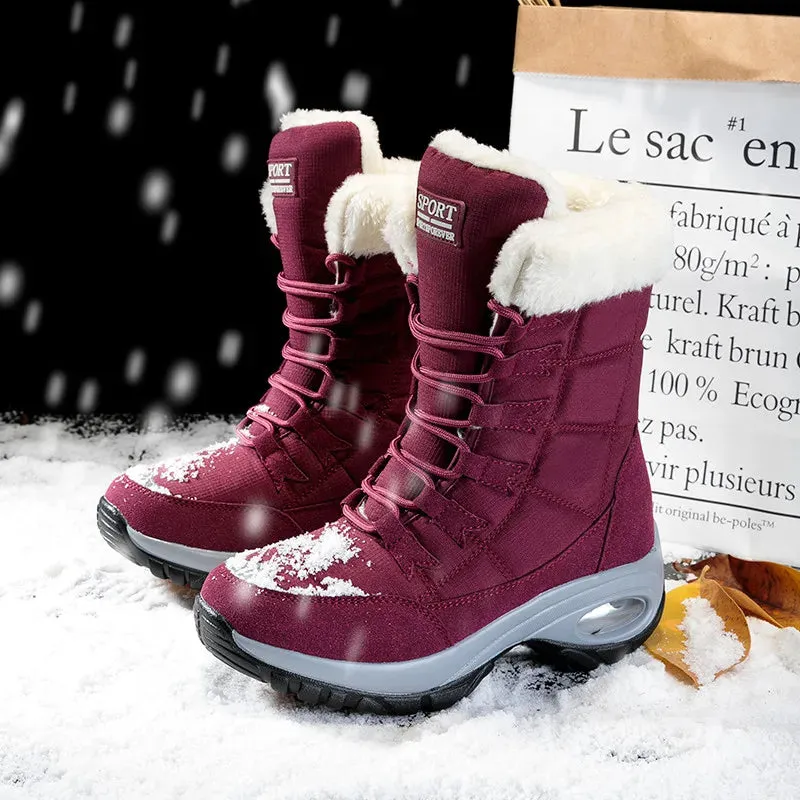 Boots Winter High Quality Keep Warm Mid-Calf Waterproof Snow Boots Women Comfortable Ladies Thigh High Hiking Boots