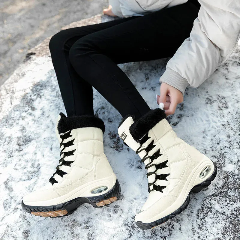 Boots Winter High Quality Keep Warm Mid-Calf Waterproof Snow Boots Women Comfortable Ladies Thigh High Hiking Boots