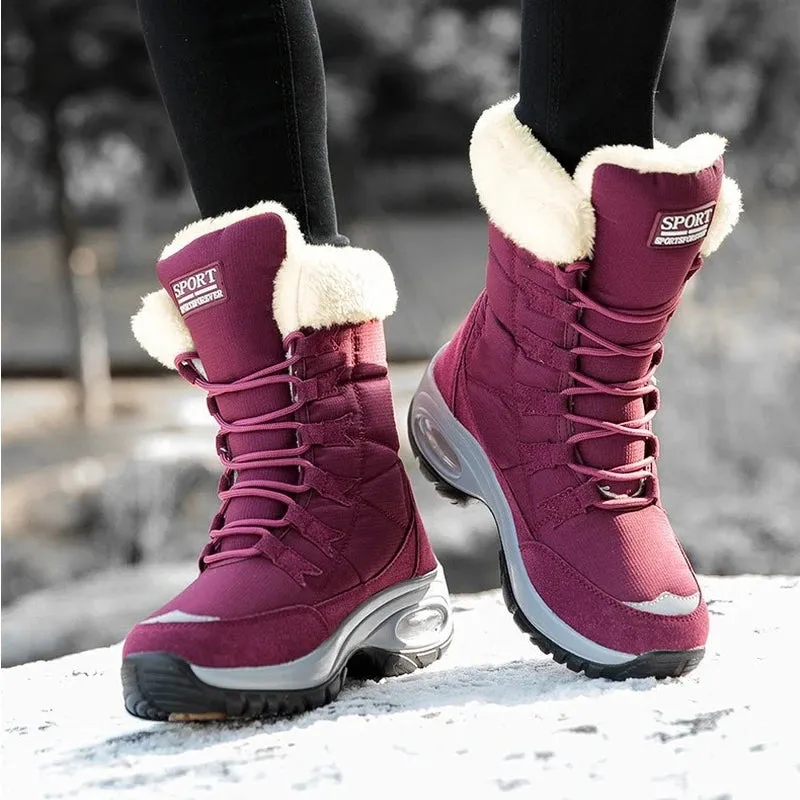 Boots Winter High Quality Keep Warm Mid-Calf Waterproof Snow Boots Women Comfortable Ladies Thigh High Hiking Boots