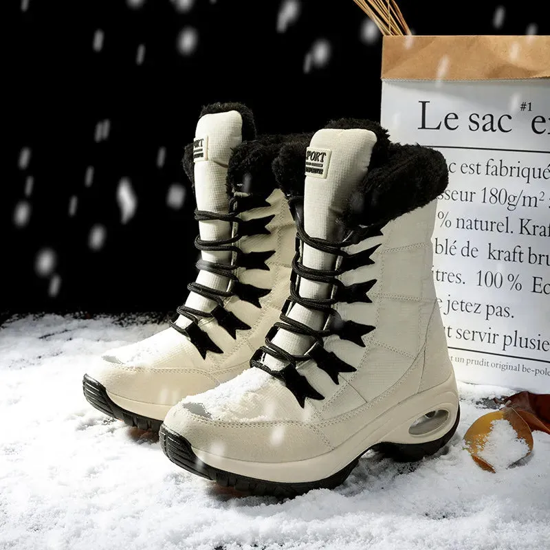 Boots Winter High Quality Keep Warm Mid-Calf Waterproof Snow Boots Women Comfortable Ladies Thigh High Hiking Boots