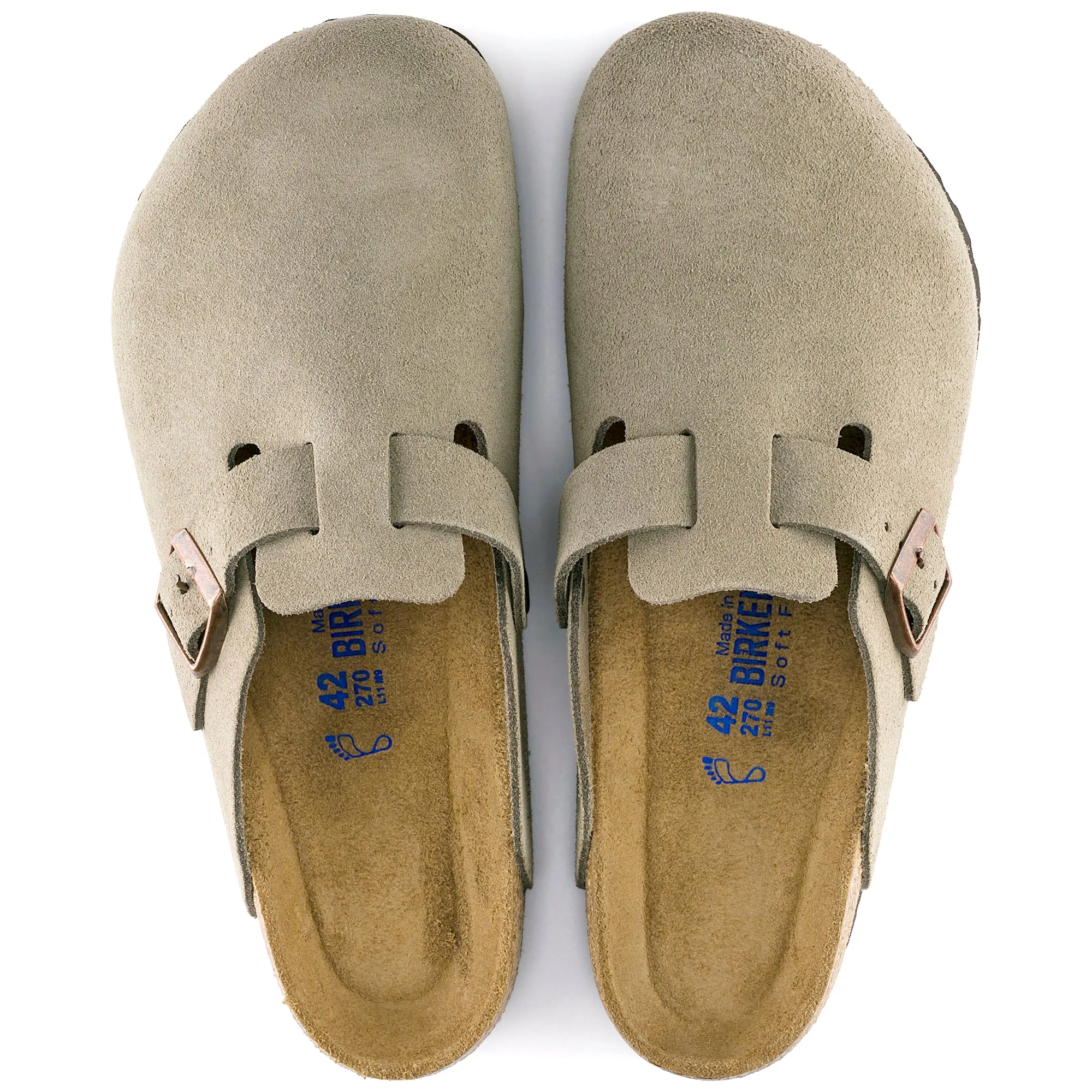 Boston Soft Footbed Suede Leather Taupe