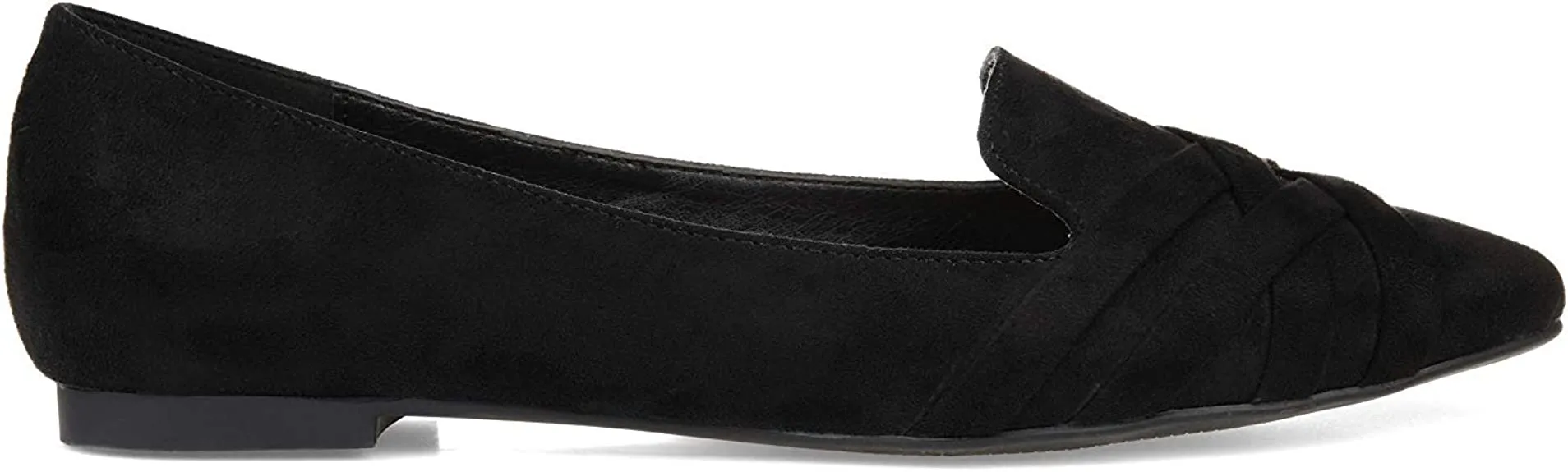 Brinley Co. Womens Pointed Toe Flat Black, 8.5 Regular US