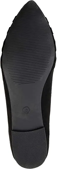 Brinley Co. Womens Pointed Toe Flat Black, 8.5 Regular US