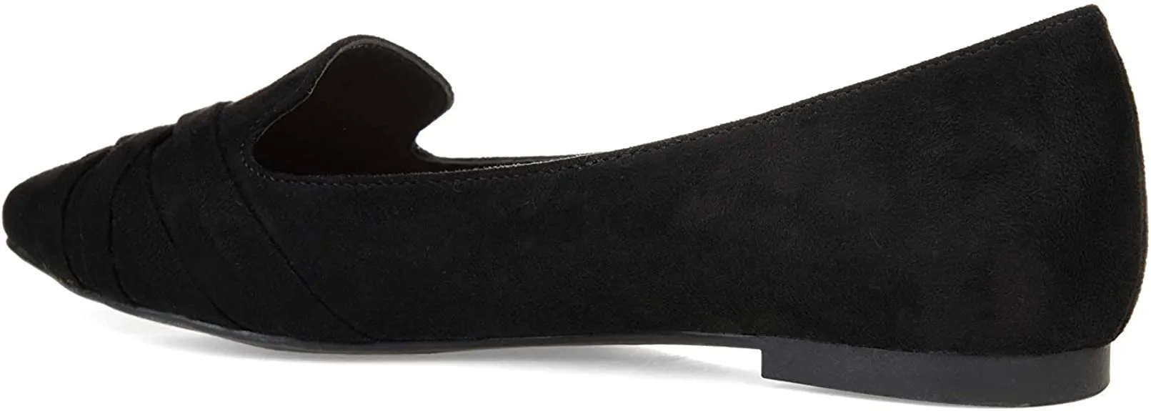 Brinley Co. Womens Pointed Toe Flat Black, 8.5 Regular US