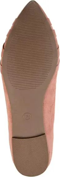 Brinley Co. Womens Pointed Toe Flat Blush, 11 Regular US