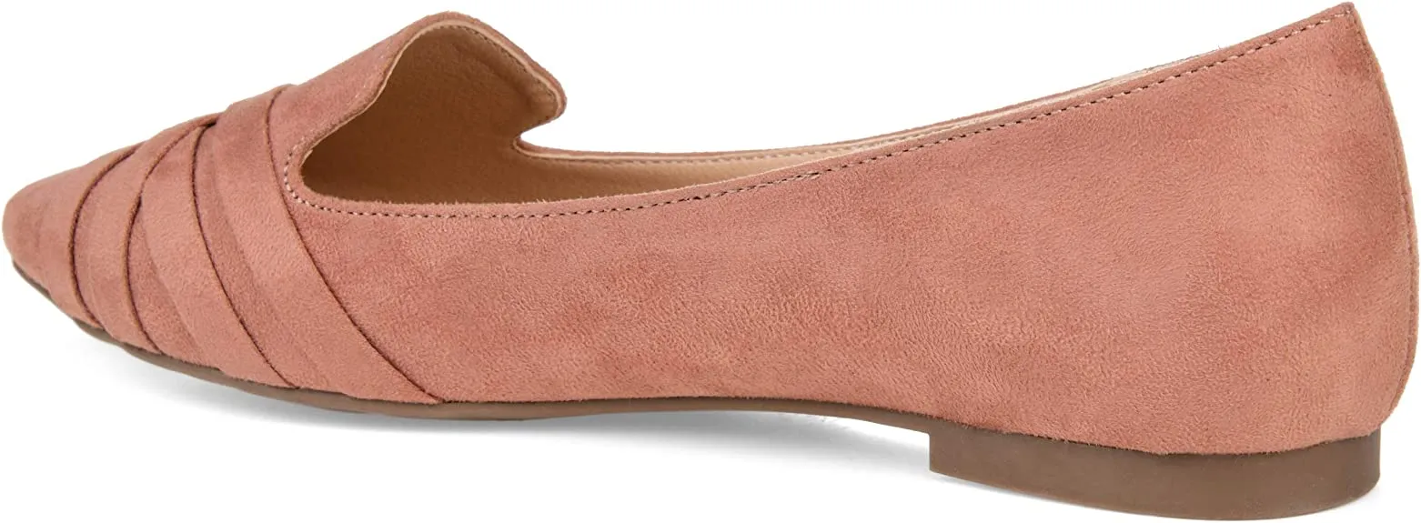 Brinley Co. Womens Pointed Toe Flat Blush, 11 Regular US