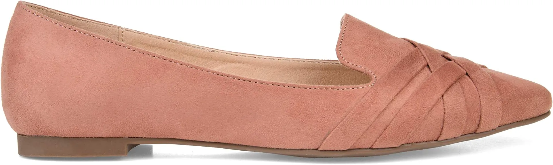 Brinley Co. Womens Pointed Toe Flat Blush, 11 Regular US