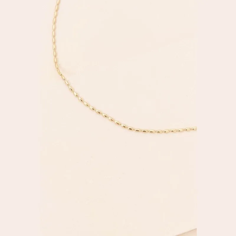 Bubble Chain Choker 14 K Gold Over Necklace