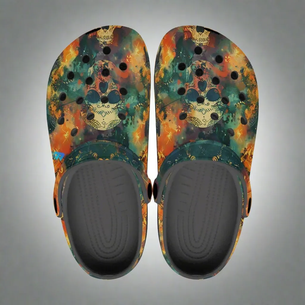 Calavera Skull Rok-Clogs