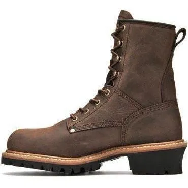 Carolina Men's Elm 8" Waterproof Logger Work Boot - Brown - CA8821