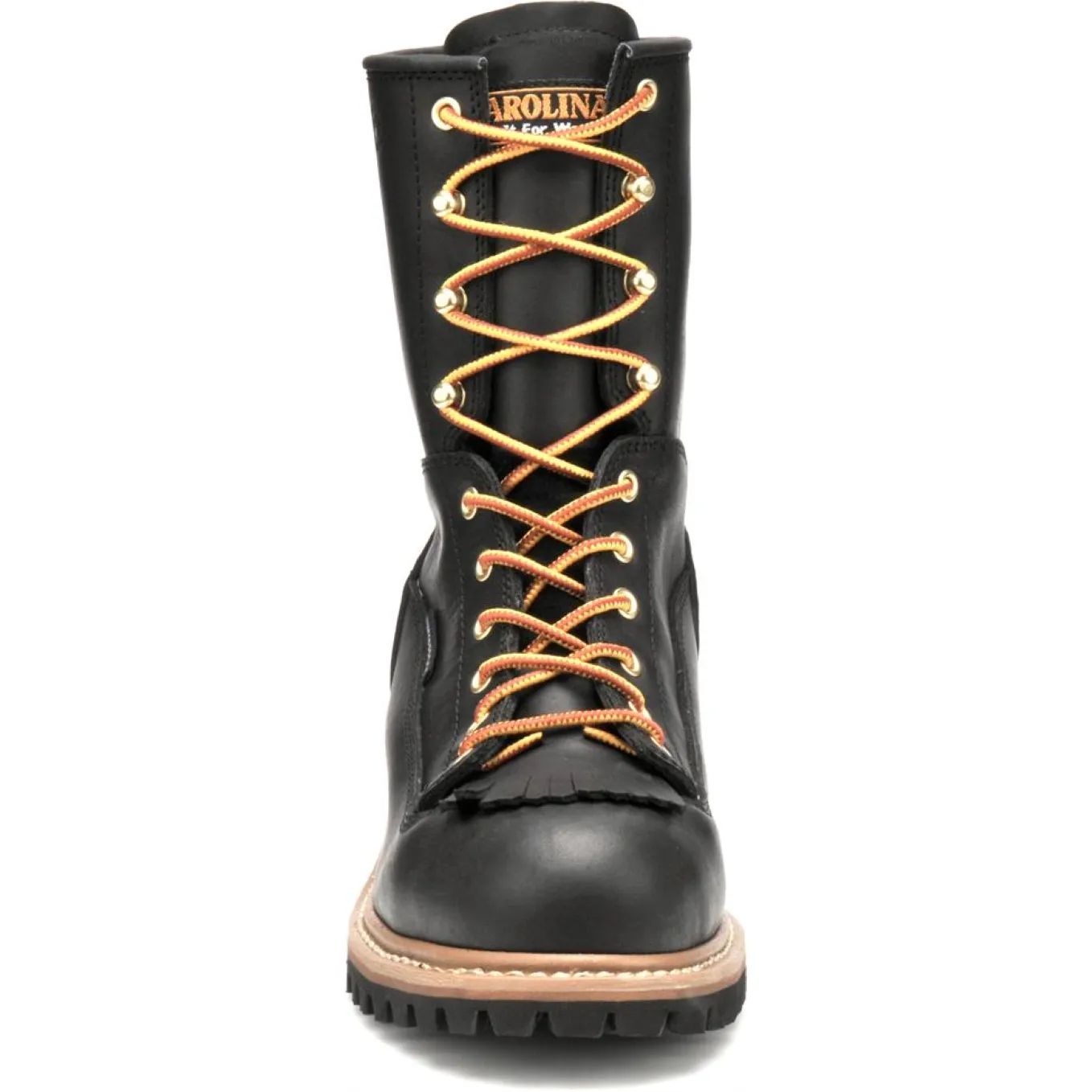 Carolina Men's Spruce 8" Waterproof Lace-to-Toe Logger Work Boot Black CA8825