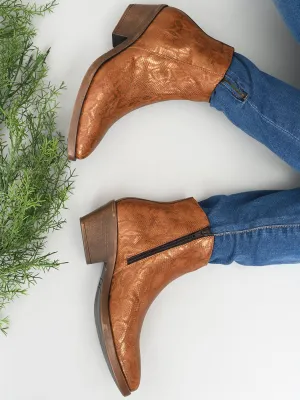 Cherise Women Rust Cuban Boots