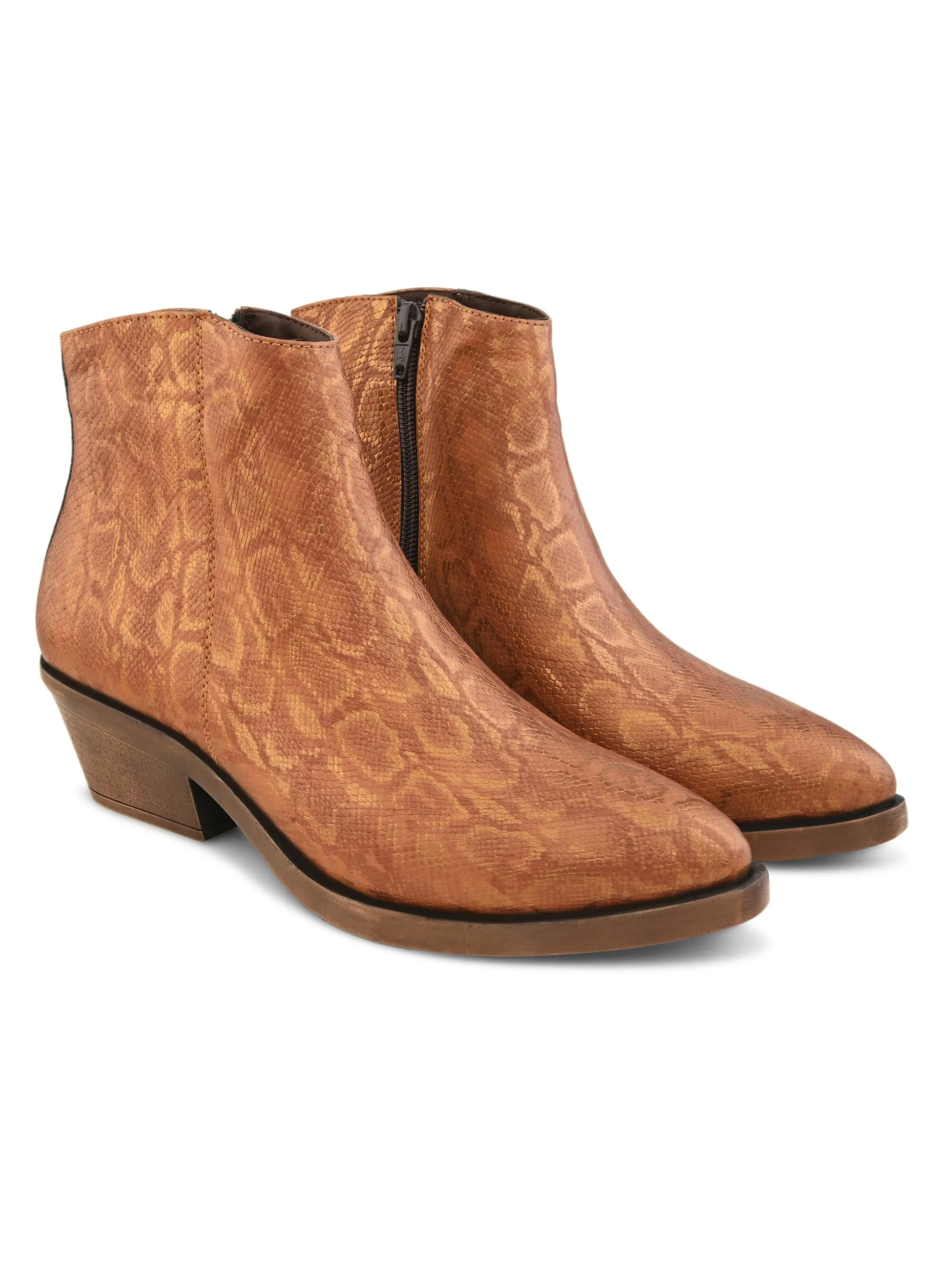 Cherise Women Rust Cuban Boots