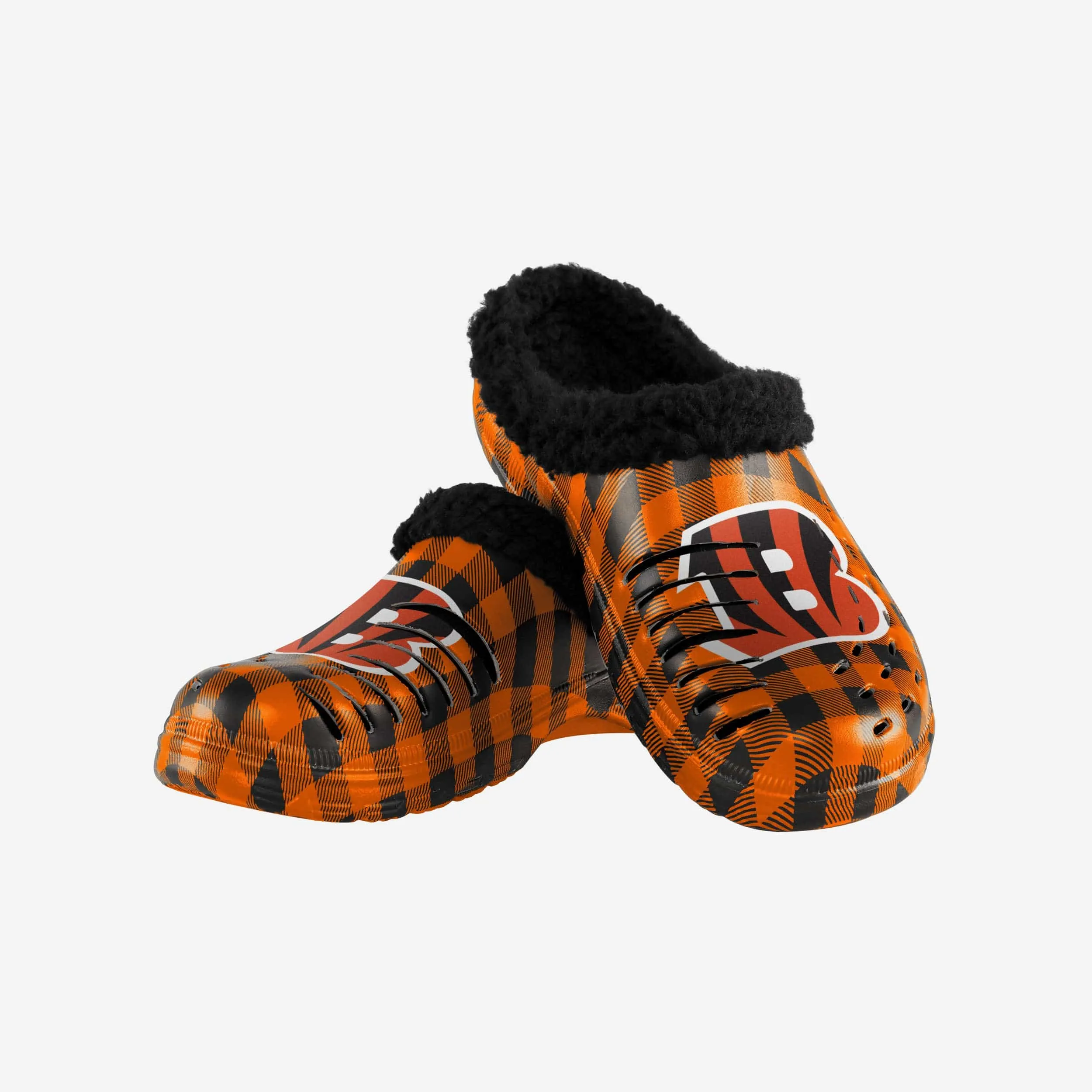Cincinnati Bengals Sherpa Lined Buffalo Check Clog