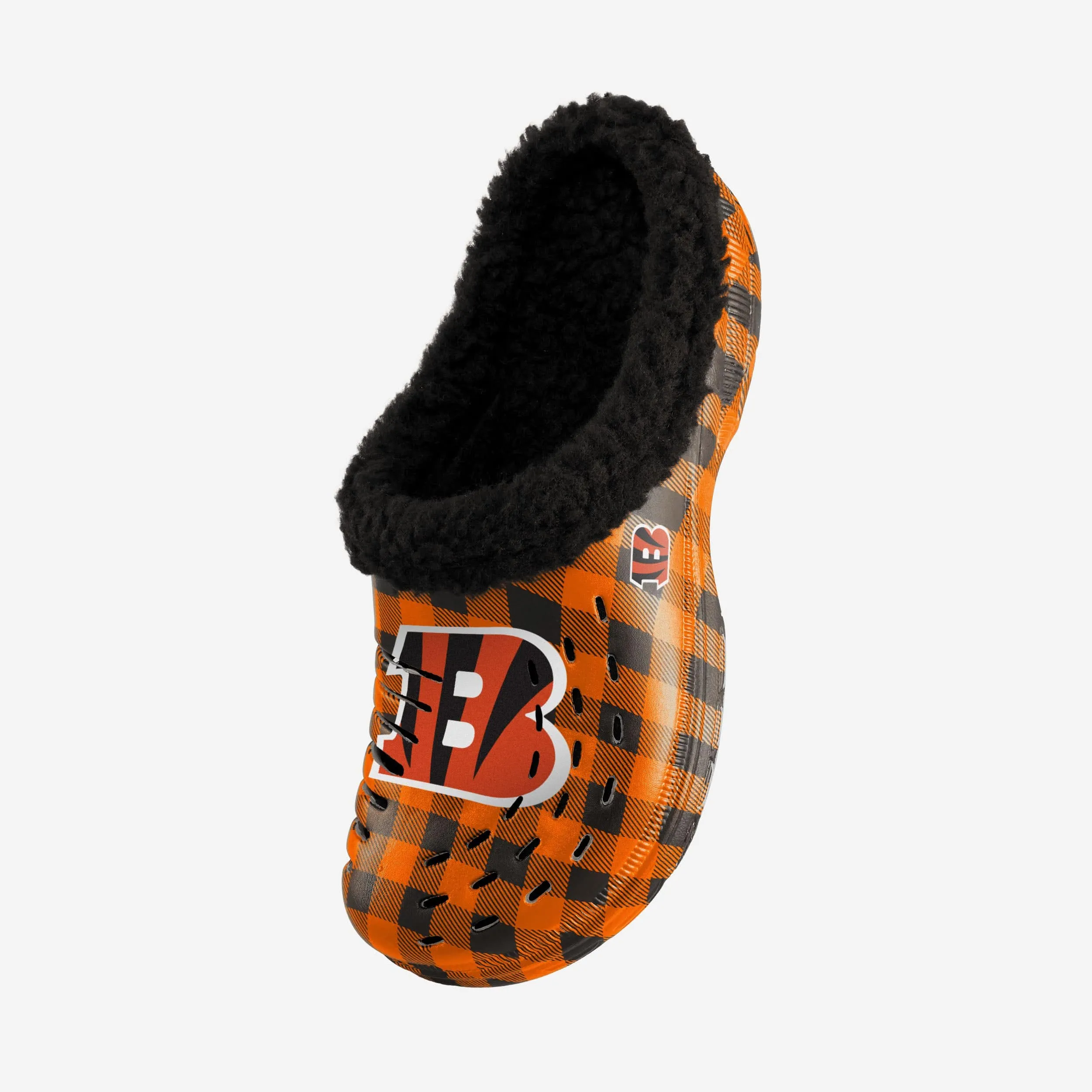 Cincinnati Bengals Sherpa Lined Buffalo Check Clog