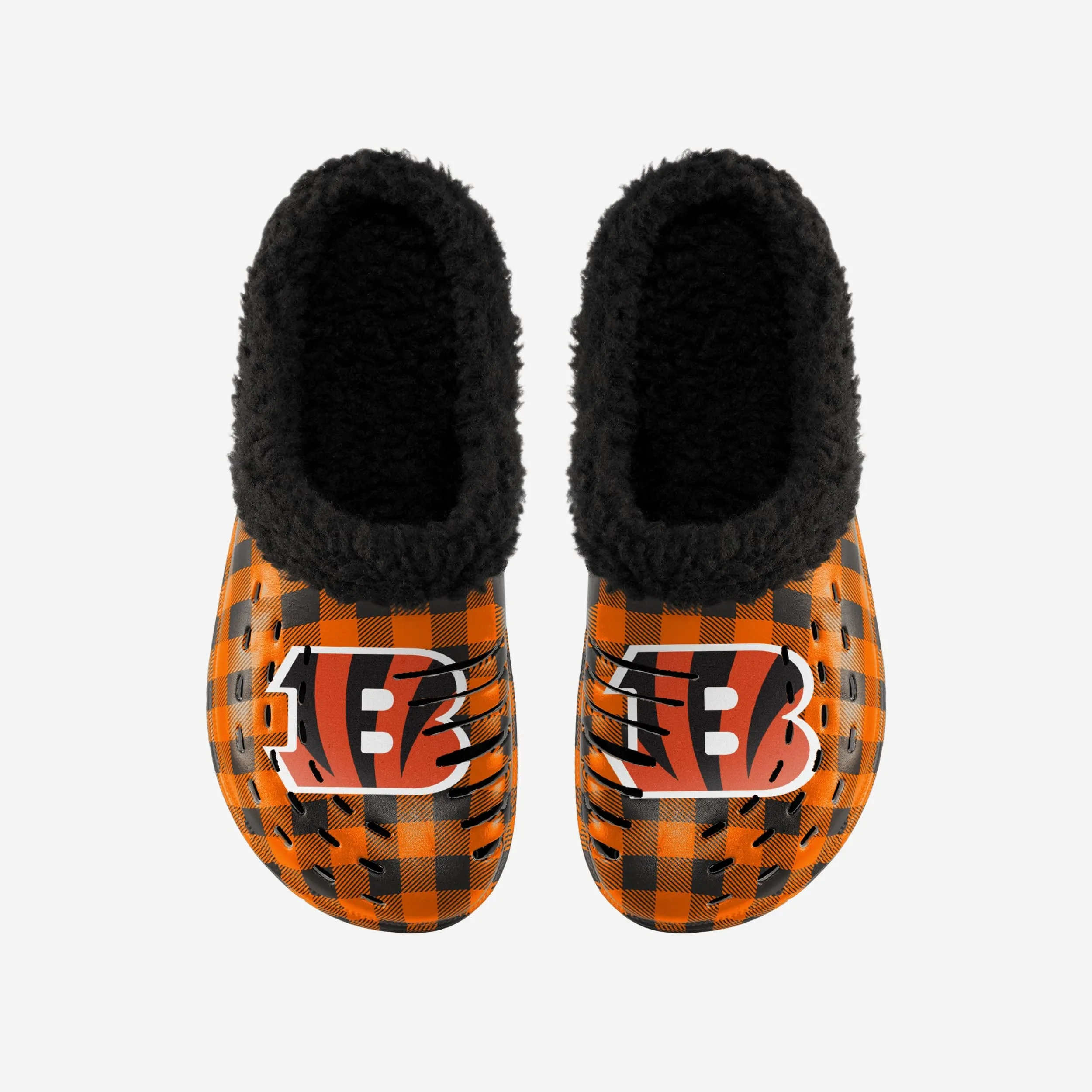 Cincinnati Bengals Sherpa Lined Buffalo Check Clog