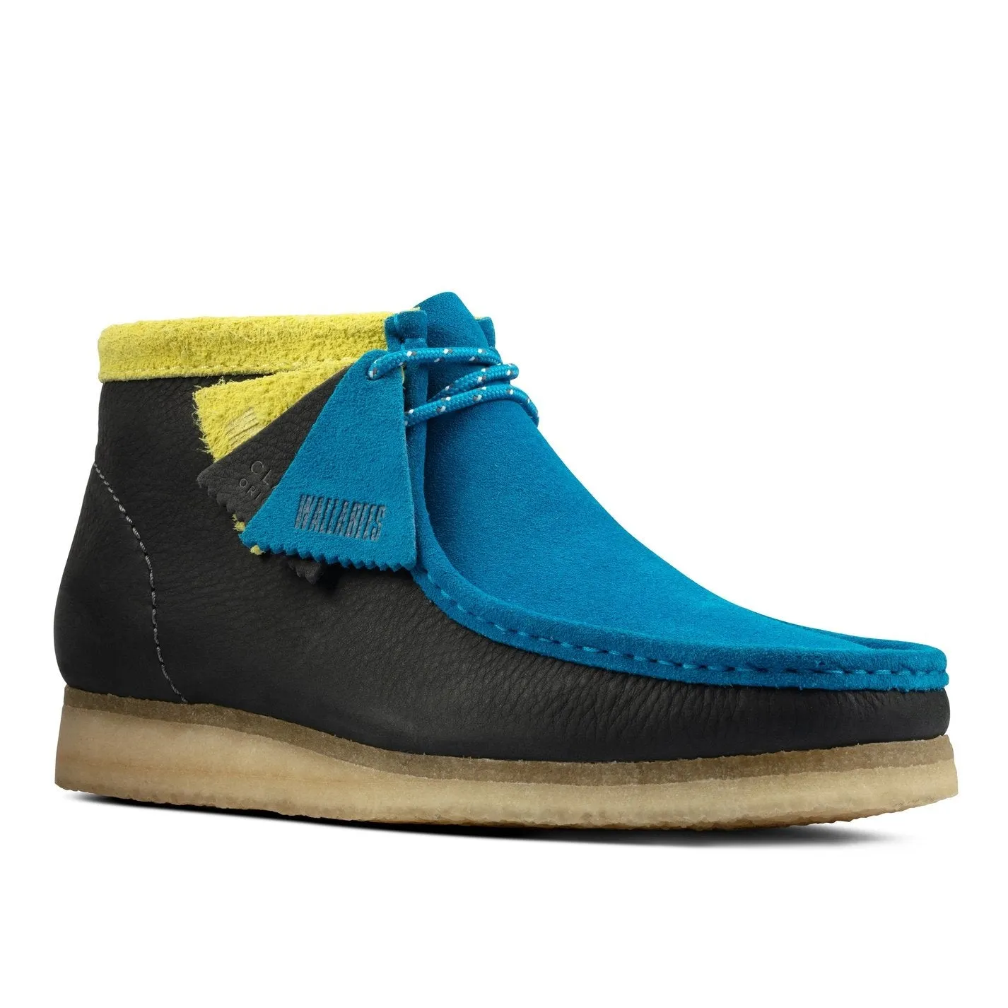 Clarks Mens Wallabee Boots Ink Combi