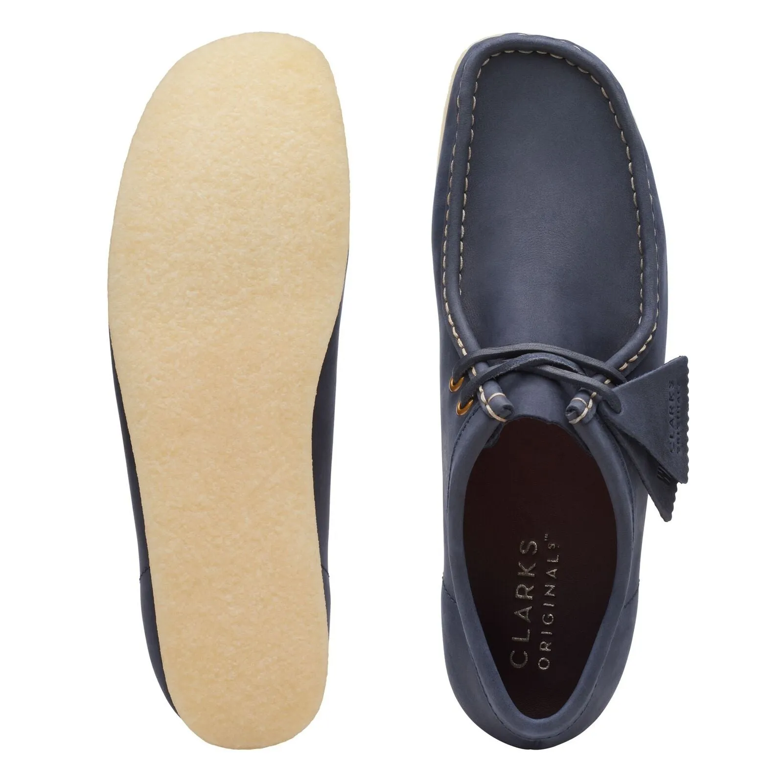 Clarks Men's Wallabee Navy Leather 26174515