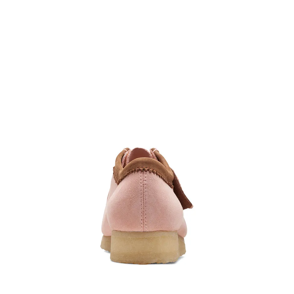 Clarks Men's Wallabee Pink Combi | Pink Embroidery Suede
