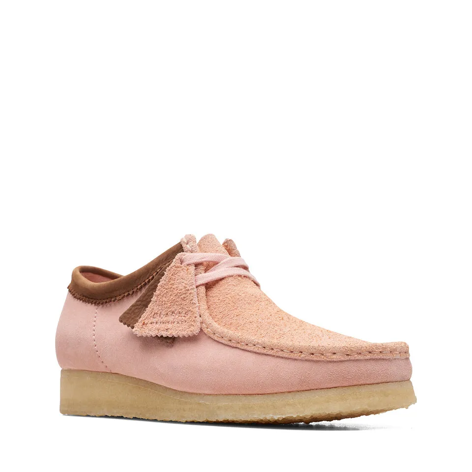 Clarks Men's Wallabee Pink Combi | Pink Embroidery Suede