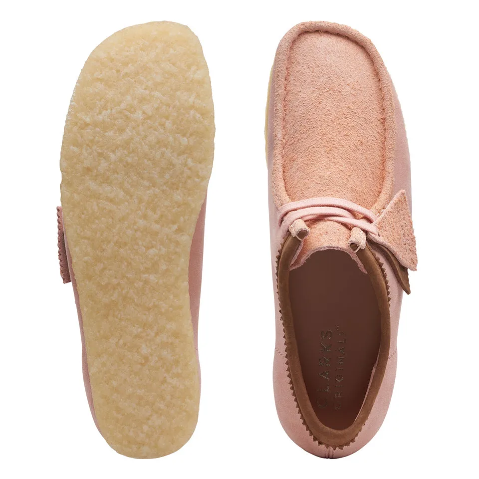 Clarks Men's Wallabee Pink Combi | Pink Embroidery Suede
