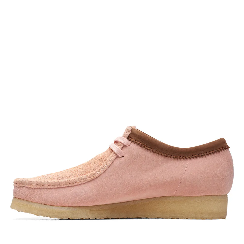 Clarks Men's Wallabee Pink Combi | Pink Embroidery Suede
