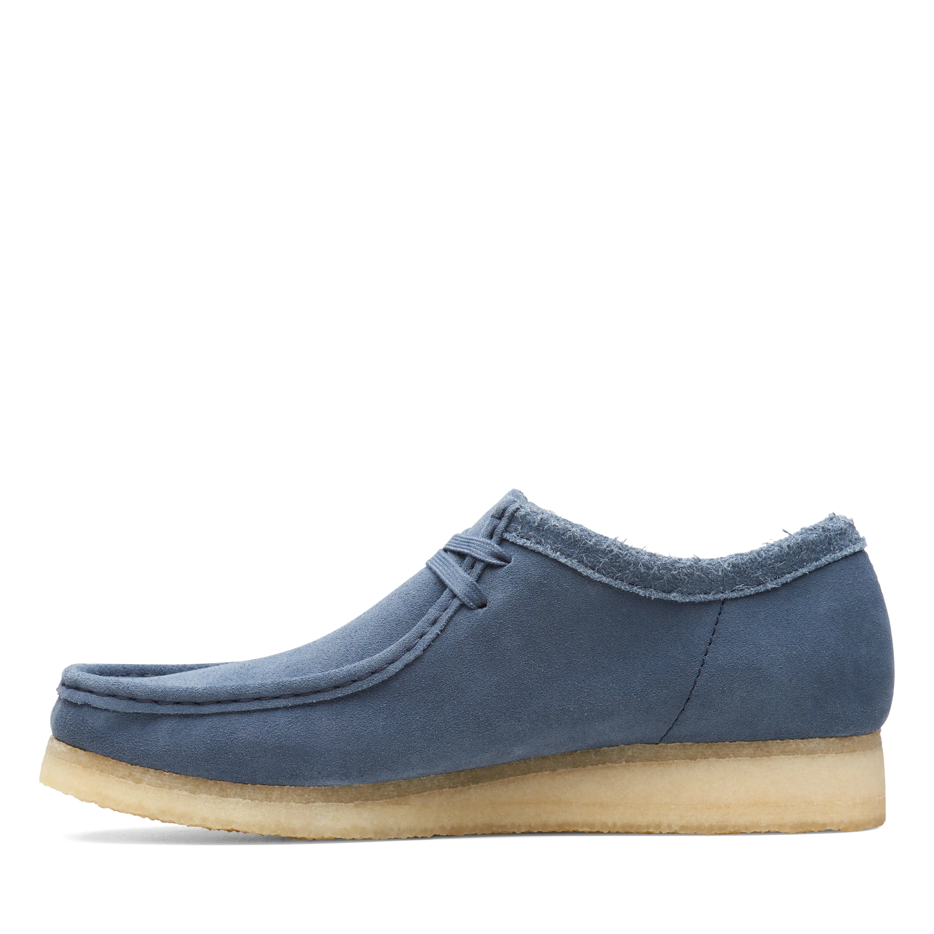 Clarks Mens Wallabee Shoes Blue Suede