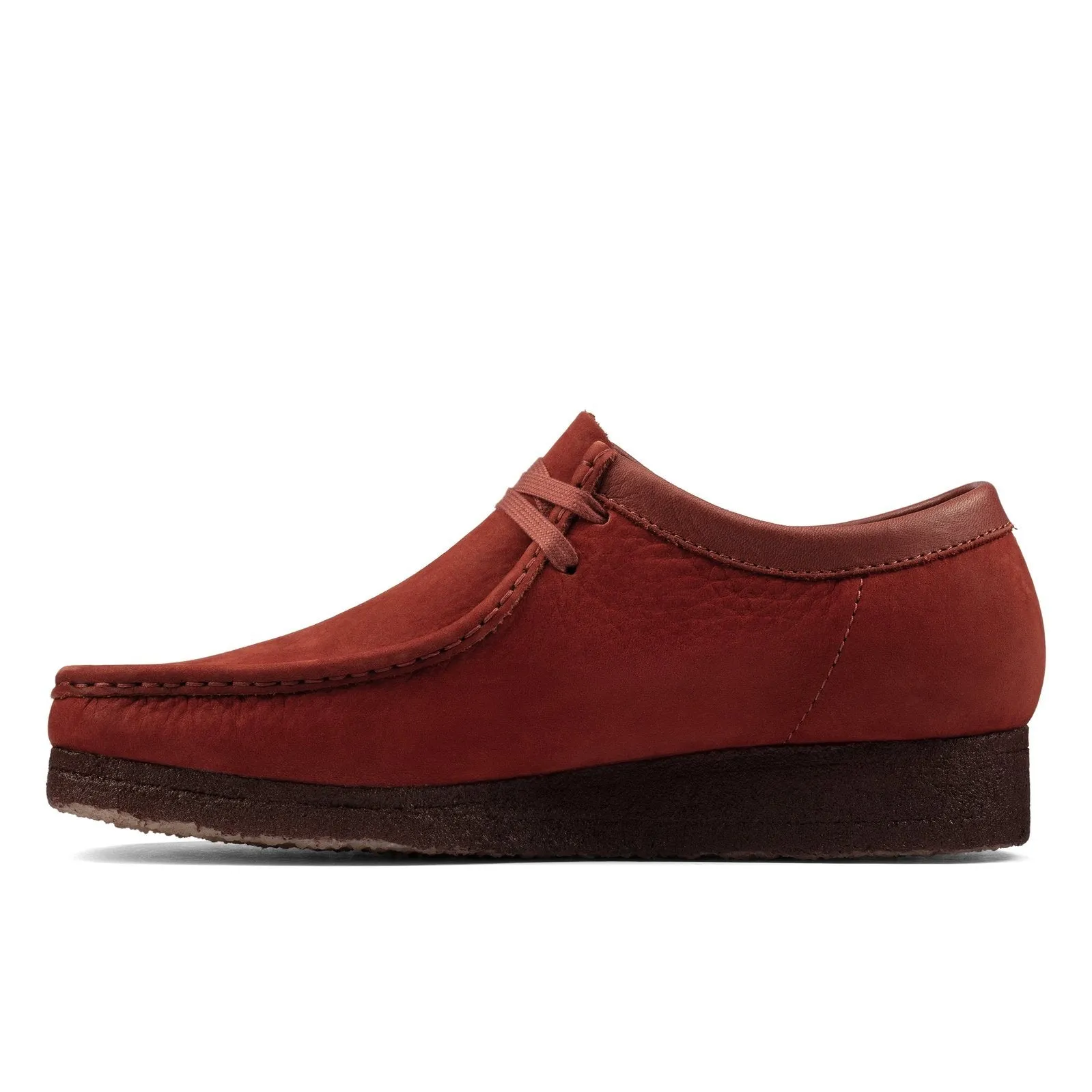 Clarks Mens Wallabee Shoes Burgundy Suede