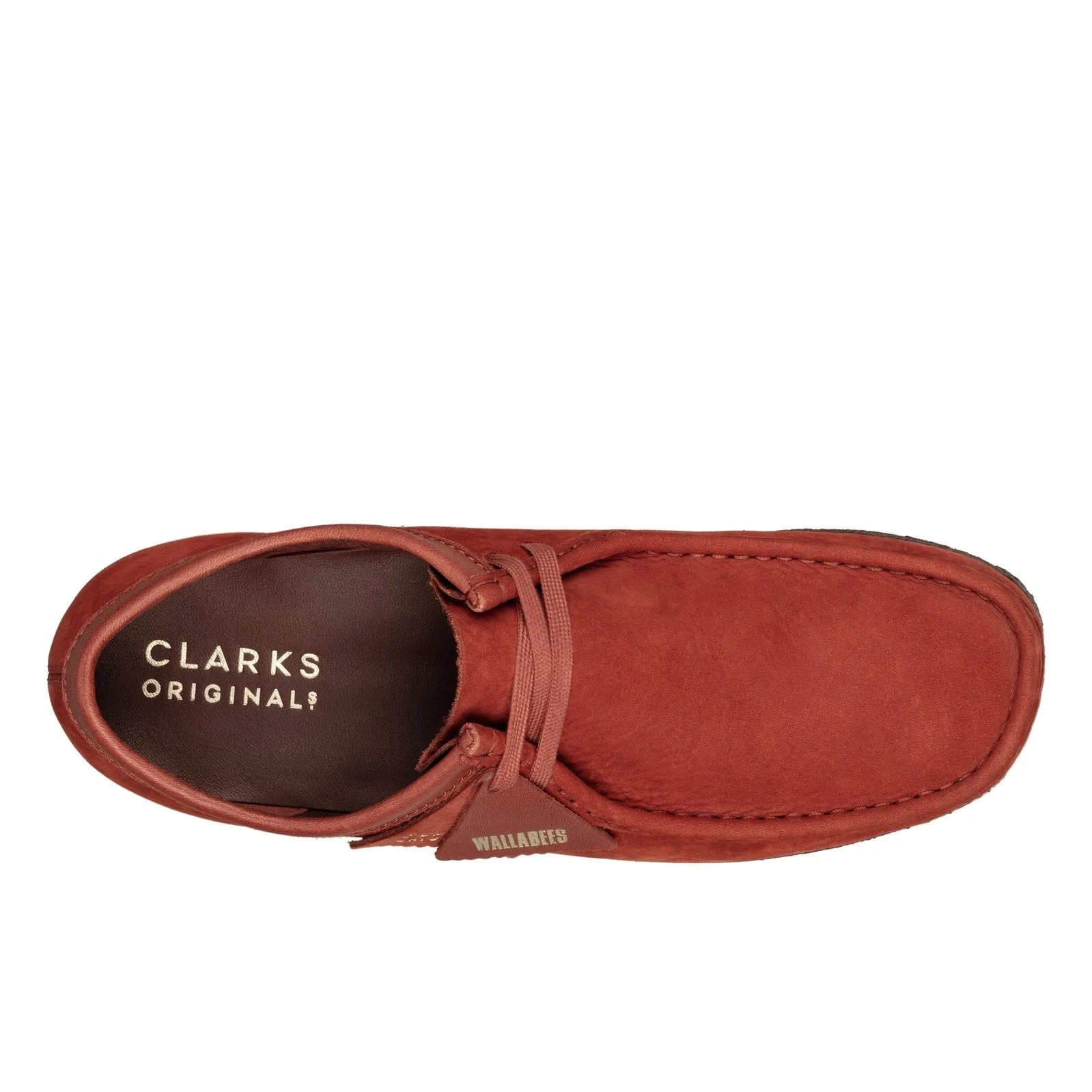 Clarks Mens Wallabee Shoes Burgundy Suede